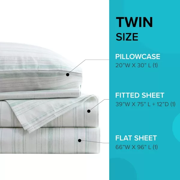 Comfort Spaces 100 Cotton Sheets Queen Breathable ampamp Soft Cotton Sheets Naturally Cool Cotton Bed Sheets with 14quot Elastic Pocket Fits up to 16quot Mattress All Seasons Sheet Set Sage Green 4 PieceGood Vibes