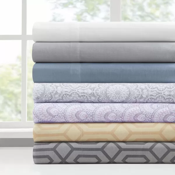 Comfort Spaces 100 Cotton Sheets Queen Breathable ampamp Soft Cotton Sheets Naturally Cool Cotton Bed Sheets with 14quot Elastic Pocket Fits up to 16quot Mattress All Seasons Sheet Set Sage Green 4 PieceBlue