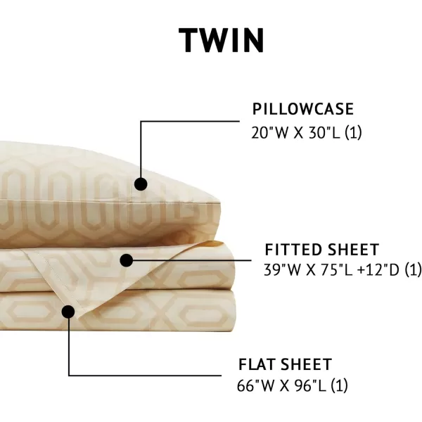 Comfort Spaces 100 Cotton Sheets Queen Breathable ampamp Soft Cotton Sheets Naturally Cool Cotton Bed Sheets with 14quot Elastic Pocket Fits up to 16quot Mattress All Seasons Sheet Set Sage Green 4 PieceDiamond Tan