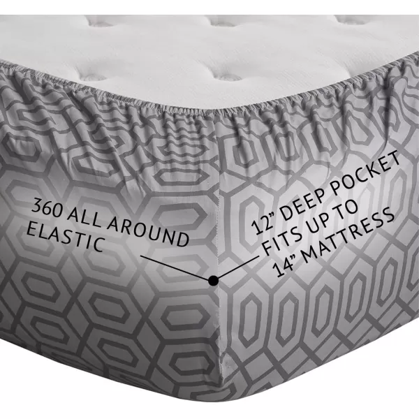 Comfort Spaces 100 Cotton Sheets Queen Breathable ampamp Soft Cotton Sheets Naturally Cool Cotton Bed Sheets with 14quot Elastic Pocket Fits up to 16quot Mattress All Seasons Sheet Set Sage Green 4 PieceDiamond Sliver