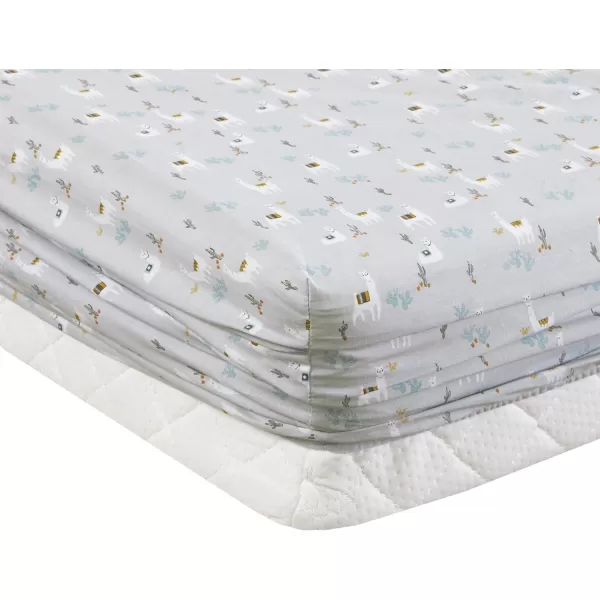 Comfort Spaces 100 Cotton Sheets Queen Breathable ampamp Soft Cotton Sheets Naturally Cool Cotton Bed Sheets with 14quot Elastic Pocket Fits up to 16quot Mattress All Seasons Sheet Set Sage Green 4 PieceLama Multi