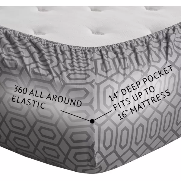 Comfort Spaces 100 Cotton Sheets Queen Breathable ampamp Soft Cotton Sheets Naturally Cool Cotton Bed Sheets with 14quot Elastic Pocket Fits up to 16quot Mattress All Seasons Sheet Set Sage Green 4 PieceDiamond Sliver
