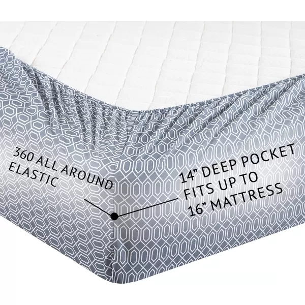 Comfort Spaces 100 Cotton Sheets Queen Breathable ampamp Soft Cotton Sheets Naturally Cool Cotton Bed Sheets with 14quot Elastic Pocket Fits up to 16quot Mattress All Seasons Sheet Set Sage Green 4 PieceDiamond Blue