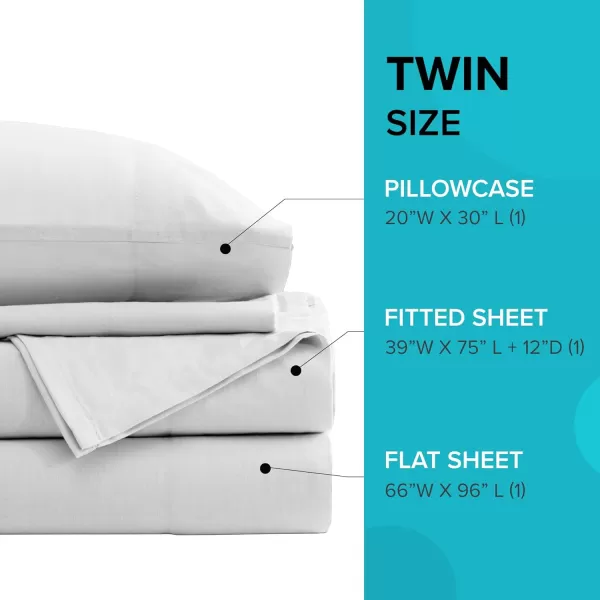 Comfort Spaces 100 Cotton Sheets Queen Breathable ampamp Soft Cotton Sheets Naturally Cool Cotton Bed Sheets with 14quot Elastic Pocket Fits up to 16quot Mattress All Seasons Sheet Set Sage Green 4 PieceWhite
