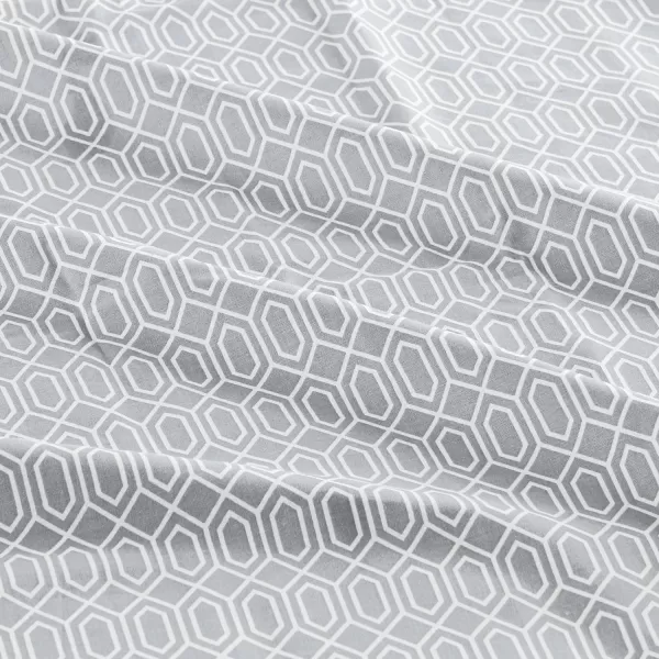 Comfort Spaces 100 Cotton Sheets Queen Breathable ampamp Soft Cotton Sheets Naturally Cool Cotton Bed Sheets with 14quot Elastic Pocket Fits up to 16quot Mattress All Seasons Sheet Set Sage Green 4 PieceDiamond Grey