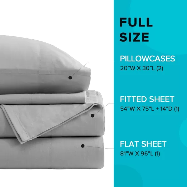 Comfort Spaces 100 Cotton Sheets Queen Breathable ampamp Soft Cotton Sheets Naturally Cool Cotton Bed Sheets with 14quot Elastic Pocket Fits up to 16quot Mattress All Seasons Sheet Set Sage Green 4 PieceGrey