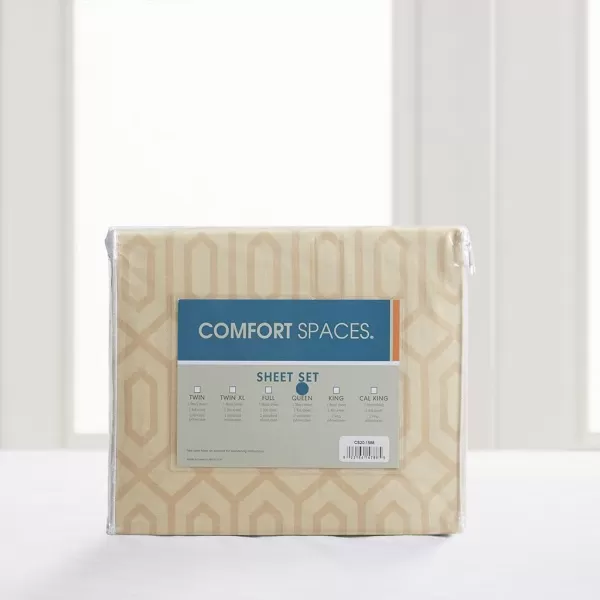 Comfort Spaces 100 Cotton Sheets Queen Breathable ampamp Soft Cotton Sheets Naturally Cool Cotton Bed Sheets with 14quot Elastic Pocket Fits up to 16quot Mattress All Seasons Sheet Set Sage Green 4 PieceDiamond Tan
