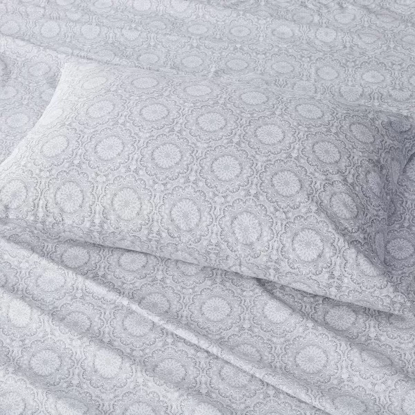 Comfort Spaces 100 Cotton Sheets Queen Breathable ampamp Soft Cotton Sheets Naturally Cool Cotton Bed Sheets with 14quot Elastic Pocket Fits up to 16quot Mattress All Seasons Sheet Set Sage Green 4 PieceAdelia Gray