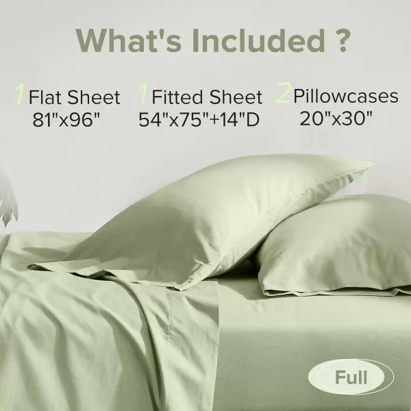 Comfort Spaces 100 Cotton Sheets Queen Breathable ampamp Soft Cotton Sheets Naturally Cool Cotton Bed Sheets with 14quot Elastic Pocket Fits up to 16quot Mattress All Seasons Sheet Set Sage Green 4 PieceSage Green