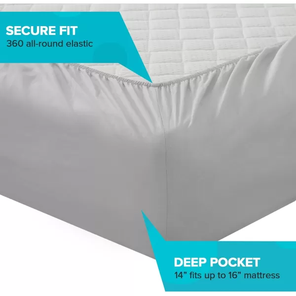Comfort Spaces 100 Cotton Sheets Queen Breathable ampamp Soft Cotton Sheets Naturally Cool Cotton Bed Sheets with 14quot Elastic Pocket Fits up to 16quot Mattress All Seasons Sheet Set Sage Green 4 PieceGrey