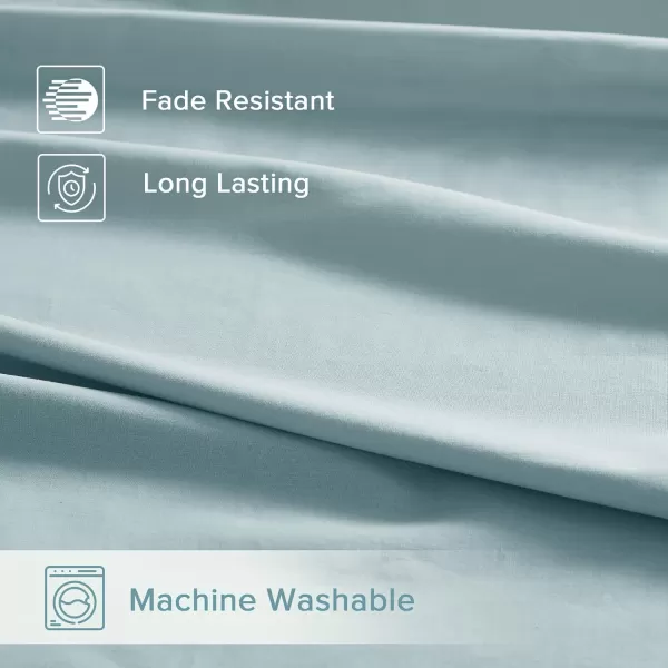 Comfort Spaces 100 Cotton Sheets Queen Breathable ampamp Soft Cotton Sheets Naturally Cool Cotton Bed Sheets with 14quot Elastic Pocket Fits up to 16quot Mattress All Seasons Sheet Set Sage Green 4 PieceLight Blue