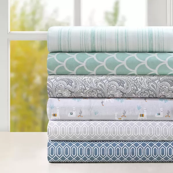 Comfort Spaces 100 Cotton Sheets Queen Breathable ampamp Soft Cotton Sheets Naturally Cool Cotton Bed Sheets with 14quot Elastic Pocket Fits up to 16quot Mattress All Seasons Sheet Set Sage Green 4 PieceGood Vibes