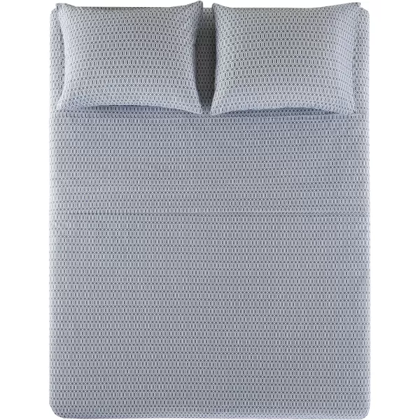 Comfort Spaces 100 Cotton Sheets Queen Breathable ampamp Soft Cotton Sheets Naturally Cool Cotton Bed Sheets with 14quot Elastic Pocket Fits up to 16quot Mattress All Seasons Sheet Set Sage Green 4 PieceDiamond Blue