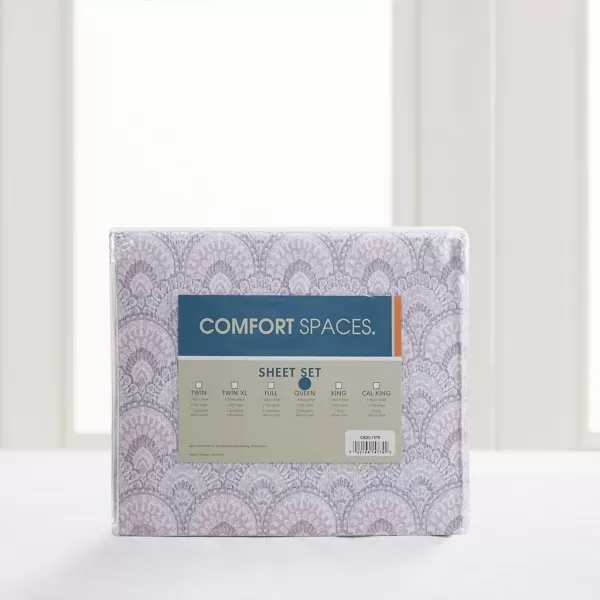Comfort Spaces 100 Cotton Sheets Queen Breathable ampamp Soft Cotton Sheets Naturally Cool Cotton Bed Sheets with 14quot Elastic Pocket Fits up to 16quot Mattress All Seasons Sheet Set Sage Green 4 PieceTabitha Purple