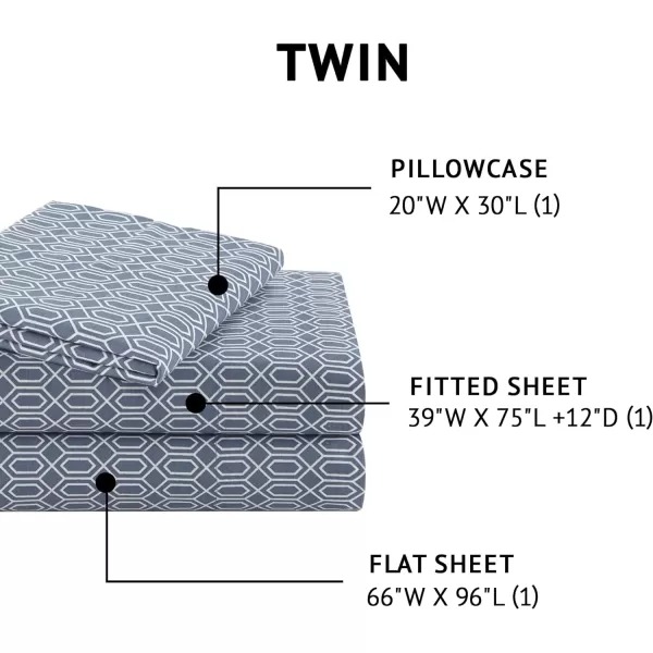 Comfort Spaces 100 Cotton Sheets Queen Breathable ampamp Soft Cotton Sheets Naturally Cool Cotton Bed Sheets with 14quot Elastic Pocket Fits up to 16quot Mattress All Seasons Sheet Set Sage Green 4 PieceDiamond Blue