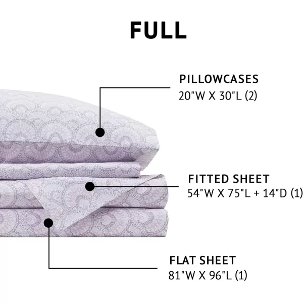 Comfort Spaces 100 Cotton Sheets Queen Breathable ampamp Soft Cotton Sheets Naturally Cool Cotton Bed Sheets with 14quot Elastic Pocket Fits up to 16quot Mattress All Seasons Sheet Set Sage Green 4 PieceTabitha Purple