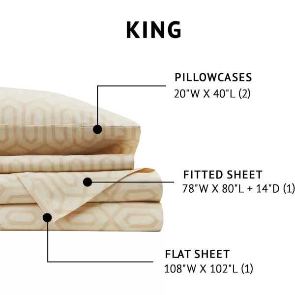 Comfort Spaces 100 Cotton Sheets Queen Breathable ampamp Soft Cotton Sheets Naturally Cool Cotton Bed Sheets with 14quot Elastic Pocket Fits up to 16quot Mattress All Seasons Sheet Set Sage Green 4 PieceDiamond Tan