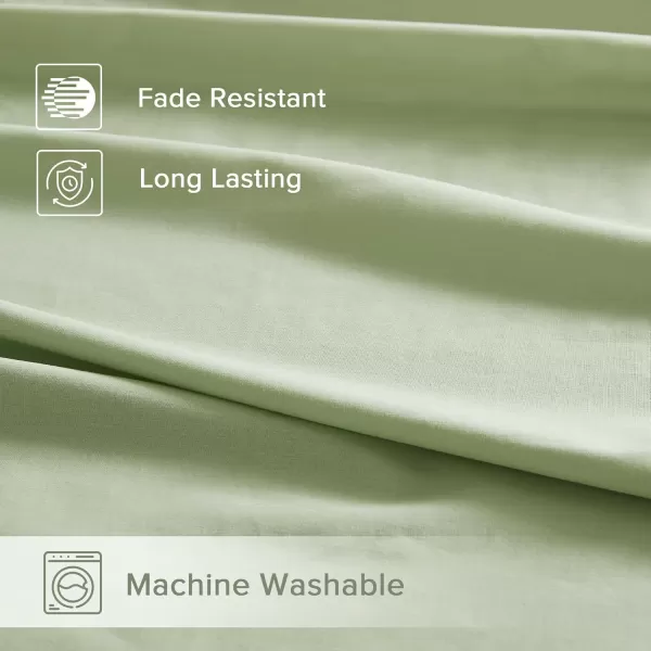 Comfort Spaces 100 Cotton Sheets Queen Breathable ampamp Soft Cotton Sheets Naturally Cool Cotton Bed Sheets with 14quot Elastic Pocket Fits up to 16quot Mattress All Seasons Sheet Set Sage Green 4 PieceSage Green