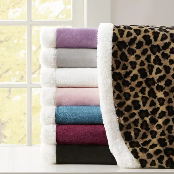 Comfort Spaces Angel Wrap Hooded Wearable Blanket Throw Ultra Soft Giftable Plush To Sherpa Poncho Blanket Wrap With Pockets Cozy and Warm Shawl Gift for Her 58quotx72quot BlushLeopard
