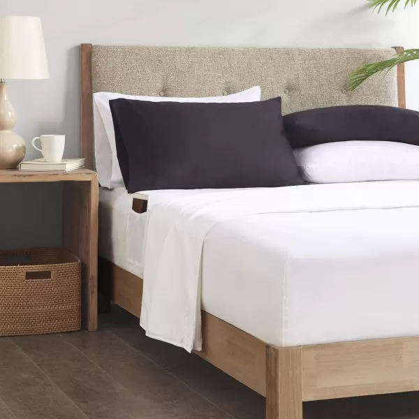 Comfort Spaces Bed in A Bag  Trendy Casual Design Cozy Comforter with Complete Sheet Set with Side Pocket All Season Cover Matching Shams Queen90quotx90quot Kate GreyPurple 9 PieceMedallion Black