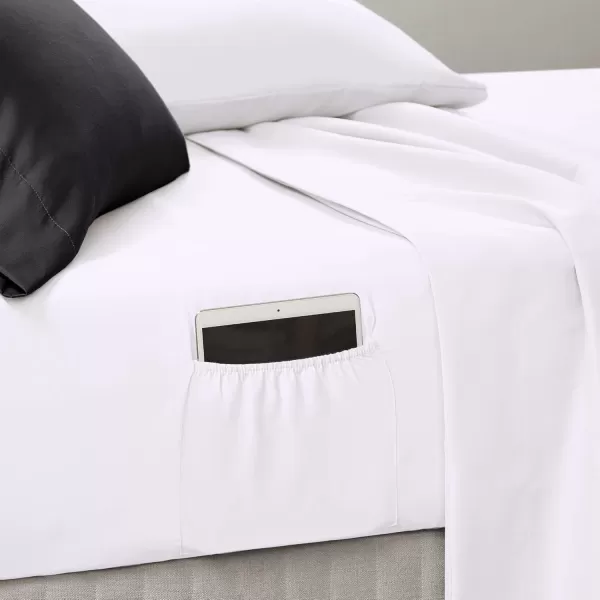 Comfort Spaces Bed in A Bag  Trendy Casual Design Cozy Comforter with Complete Sheet Set with Side Pocket All Season Cover Matching Shams Queen90quotx90quot Kate GreyPurple 9 PieceMedallion Black