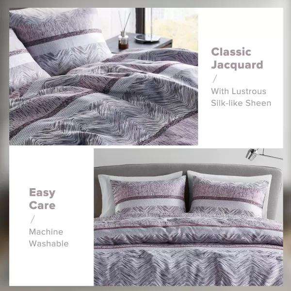 Comfort Spaces Blue Queen Comforter Set  7 Pieces Trendy Modern Jacquard Bedding Sets with Sheets Queen All Seasons SkinFriendly Lightweight ampamp Soft Microfiber Queen Bed Set Shams QueenPurple