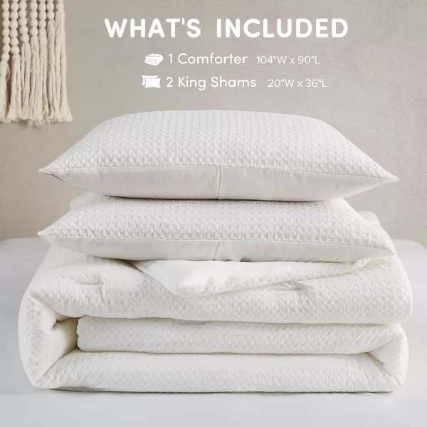 Comfort Spaces Burnt Orange Twin Comforter Set  2 Pieces Waffle Dobby Weave Texture Comforter Sets Modern Farmhouse Boho Comforter ampamp Sham All Season Microfiber Twin Bed Set TwinWhite