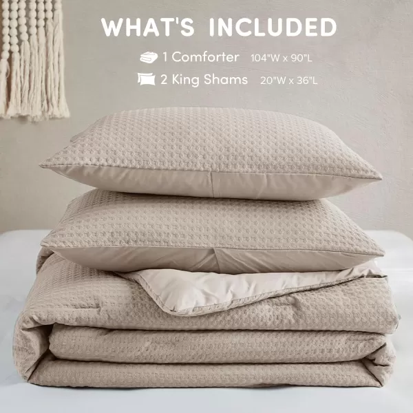 Comfort Spaces Burnt Orange Twin Comforter Set  2 Pieces Waffle Dobby Weave Texture Comforter Sets Modern Farmhouse Boho Comforter ampamp Sham All Season Microfiber Twin Bed Set TwinNeutral
