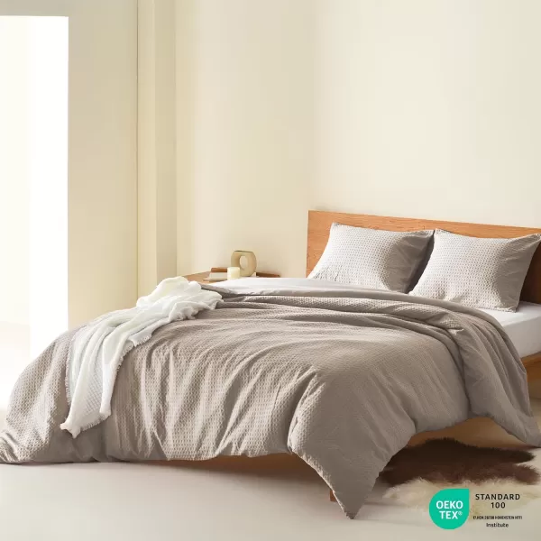 Comfort Spaces Burnt Orange Twin Comforter Set  2 Pieces Waffle Dobby Weave Texture Comforter Sets Modern Farmhouse Boho Comforter ampamp Sham All Season Microfiber Twin Bed Set TwinNeutral
