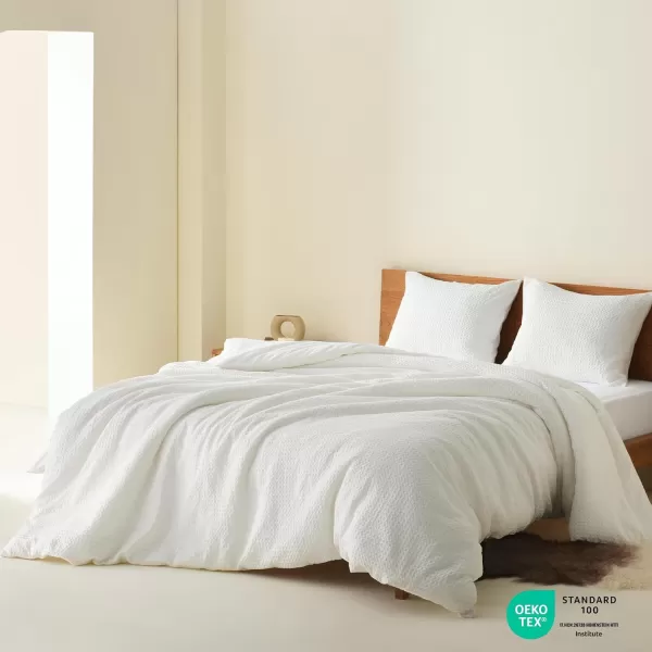 Comfort Spaces Burnt Orange Twin Comforter Set  2 Pieces Waffle Dobby Weave Texture Comforter Sets Modern Farmhouse Boho Comforter ampamp Sham All Season Microfiber Twin Bed Set TwinWhite