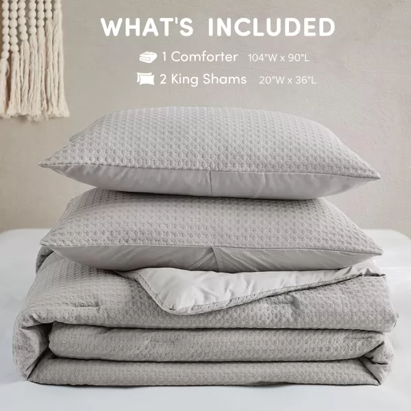 Comfort Spaces Burnt Orange Twin Comforter Set  2 Pieces Waffle Dobby Weave Texture Comforter Sets Modern Farmhouse Boho Comforter ampamp Sham All Season Microfiber Twin Bed Set TwinLight Grey