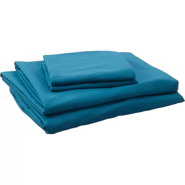 Comfort Spaces CS200118 Microfiber Set 14quot Deep Pocket Wrinkle Resistant All Around ElasticYearRound Cozy Bedding Sheet6 pcs Matching Pillow Cases Queen AquaTeal