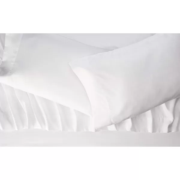 Comfort Spaces CS200118 Microfiber Set 14quot Deep Pocket Wrinkle Resistant All Around ElasticYearRound Cozy Bedding Sheet6 pcs Matching Pillow Cases Queen AquaWhite