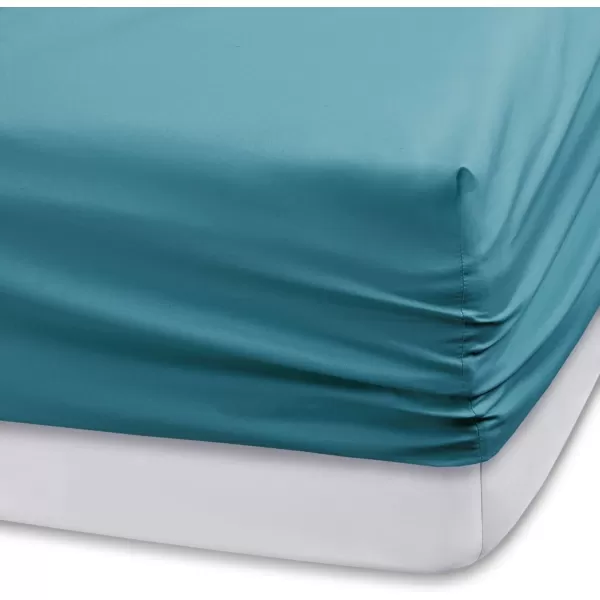 Comfort Spaces CS200118 Microfiber Set 14quot Deep Pocket Wrinkle Resistant All Around ElasticYearRound Cozy Bedding Sheet6 pcs Matching Pillow Cases Queen AquaTeal