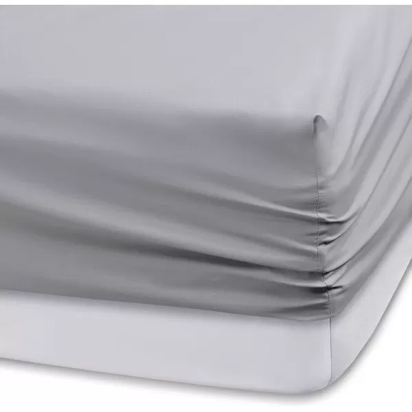 Comfort Spaces CS200118 Microfiber Set 14quot Deep Pocket Wrinkle Resistant All Around ElasticYearRound Cozy Bedding Sheet6 pcs Matching Pillow Cases Queen AquaLight Gray