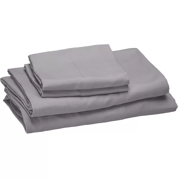 Comfort Spaces CS200118 Microfiber Set 14quot Deep Pocket Wrinkle Resistant All Around ElasticYearRound Cozy Bedding Sheet6 pcs Matching Pillow Cases Queen AquaLight Gray