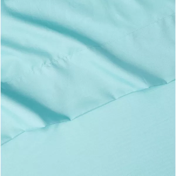 Comfort Spaces CS200118 Microfiber Set 14quot Deep Pocket Wrinkle Resistant All Around ElasticYearRound Cozy Bedding Sheet6 pcs Matching Pillow Cases Queen AquaAqua