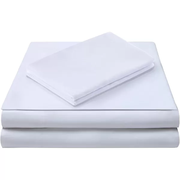 Comfort Spaces CS200118 Microfiber Set 14quot Deep Pocket Wrinkle Resistant All Around ElasticYearRound Cozy Bedding Sheet6 pcs Matching Pillow Cases Queen AquaWhite