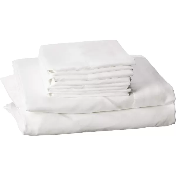 Comfort Spaces CS200118 Microfiber Set 14quot Deep Pocket Wrinkle Resistant All Around ElasticYearRound Cozy Bedding Sheet6 pcs Matching Pillow Cases Queen AquaWhite