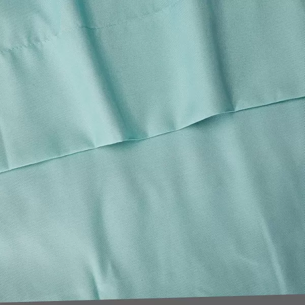 Comfort Spaces CS200118 Microfiber Set 14quot Deep Pocket Wrinkle Resistant All Around ElasticYearRound Cozy Bedding Sheet6 pcs Matching Pillow Cases Queen AquaAqua