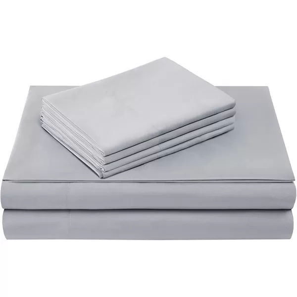 Comfort Spaces CS200118 Microfiber Set 14quot Deep Pocket Wrinkle Resistant All Around ElasticYearRound Cozy Bedding Sheet6 pcs Matching Pillow Cases Queen AquaLight Gray