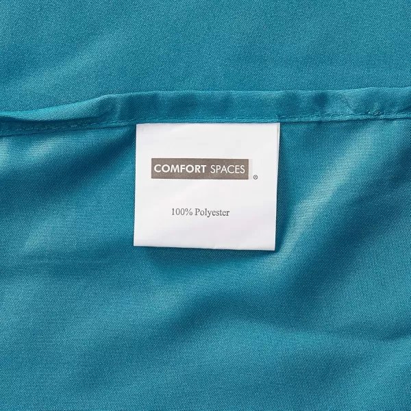 Comfort Spaces CS200118 Microfiber Set 14quot Deep Pocket Wrinkle Resistant All Around ElasticYearRound Cozy Bedding Sheet6 pcs Matching Pillow Cases Queen AquaTeal