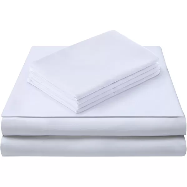 Comfort Spaces CS200118 Microfiber Set 14quot Deep Pocket Wrinkle Resistant All Around ElasticYearRound Cozy Bedding Sheet6 pcs Matching Pillow Cases Queen AquaWhite