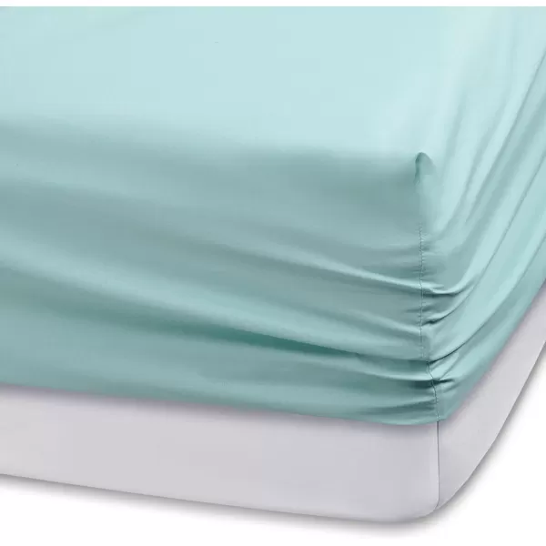 Comfort Spaces CS200118 Microfiber Set 14quot Deep Pocket Wrinkle Resistant All Around ElasticYearRound Cozy Bedding Sheet6 pcs Matching Pillow Cases Queen AquaAqua
