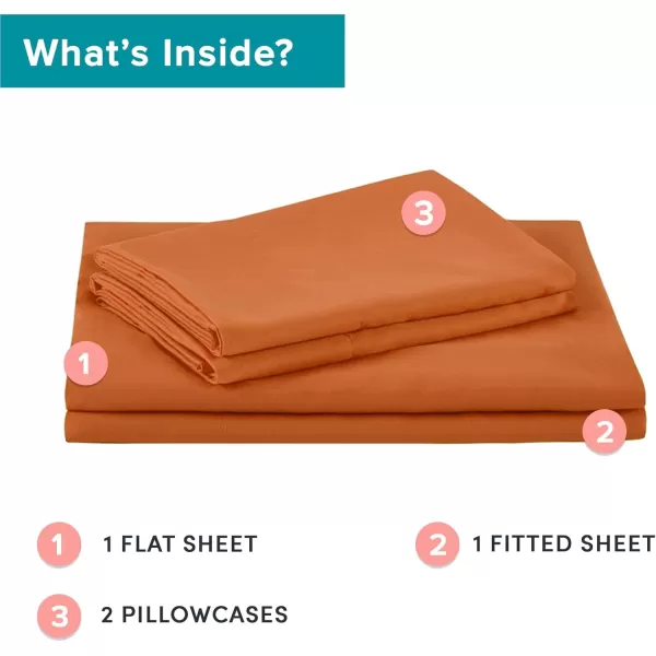 Comfort Spaces CS200118 Microfiber Set 14quot Deep Pocket Wrinkle Resistant All Around ElasticYearRound Cozy Bedding Sheet6 pcs Matching Pillow Cases Queen AquaOrange