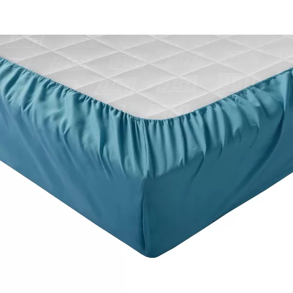 Comfort Spaces CS200118 Microfiber Set 14quot Deep Pocket Wrinkle Resistant All Around ElasticYearRound Cozy Bedding Sheet6 pcs Matching Pillow Cases Queen AquaTeal