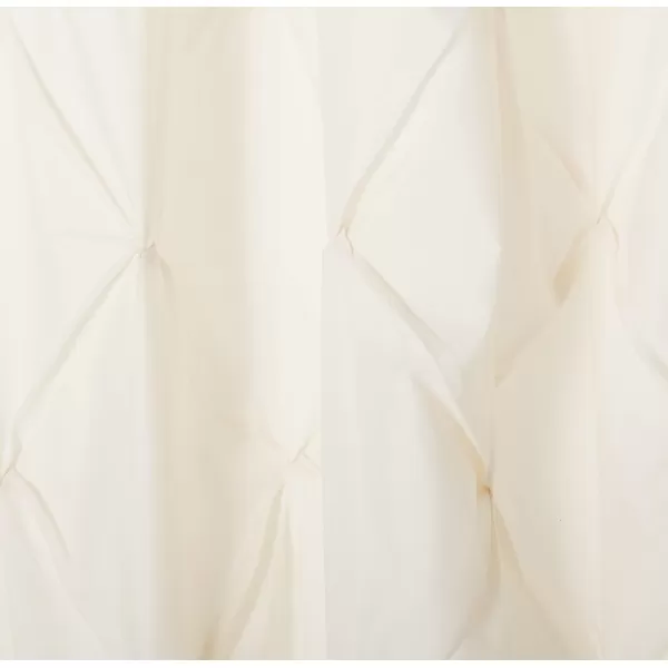 Comfort Spaces CS700099 Cavoy Bathroom Pintuck Shower Tufted Ruffle Pattern Modern Elegant Microfiber Fabric Bath Curtains 72quotx72quot IvoryIvory