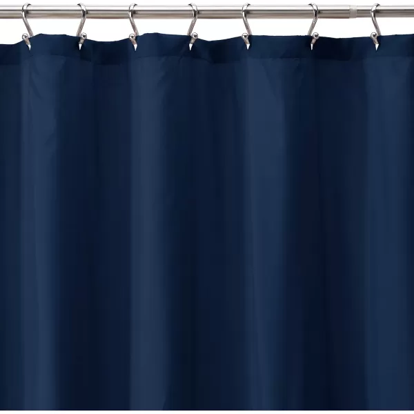 Comfort Spaces CS700099 Cavoy Bathroom Pintuck Shower Tufted Ruffle Pattern Modern Elegant Microfiber Fabric Bath Curtains 72quotx72quot IvoryNavy