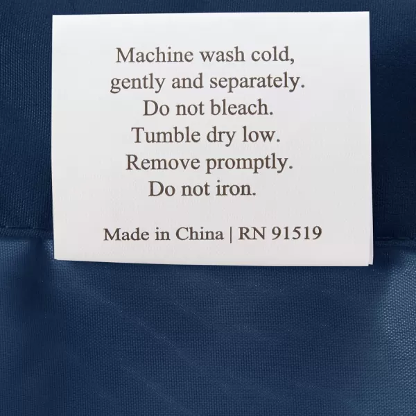 Comfort Spaces CS700099 Cavoy Bathroom Pintuck Shower Tufted Ruffle Pattern Modern Elegant Microfiber Fabric Bath Curtains 72quotx72quot IvoryNavy
