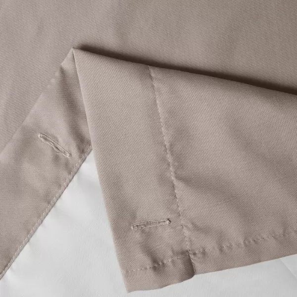 Comfort Spaces CS700099 Cavoy Bathroom Pintuck Shower Tufted Ruffle Pattern Modern Elegant Microfiber Fabric Bath Curtains 72quotx72quot IvoryTaupe